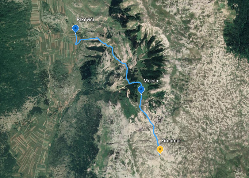 Markiranje staze Prkovići – Močila – Zimomor na planini Crvanj